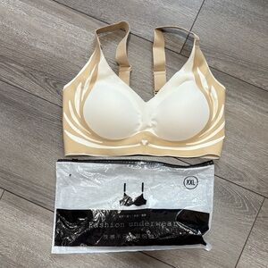 Elegant Cream Wireless Bra